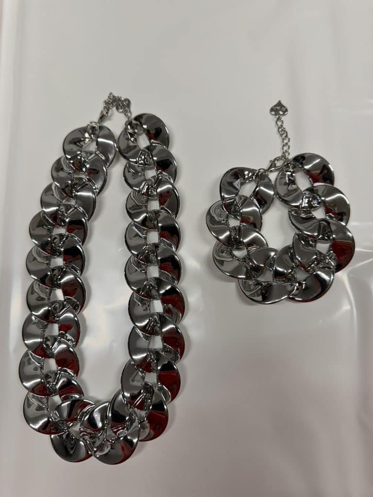 vändbart halsband silver
